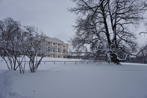 Засыпало снегом дворец