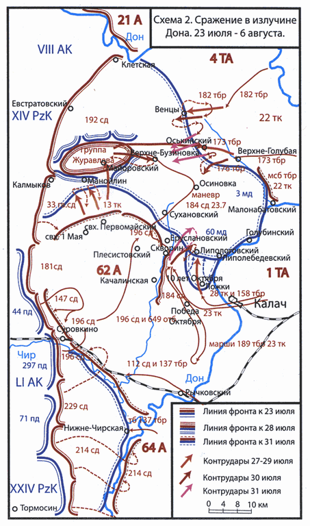 Большая излучина дона карта 1942