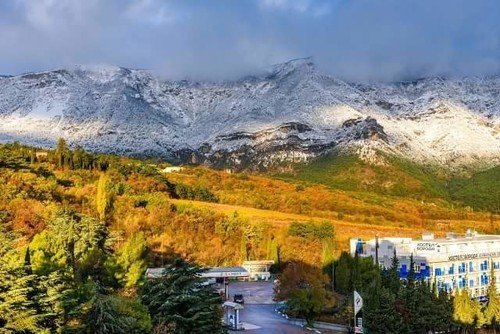 Зима в Крыму только в горах.