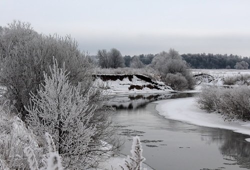 январь,река Протва