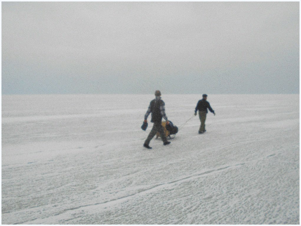 В походе, пешком, по льду, море Азовское, февраль ... 007