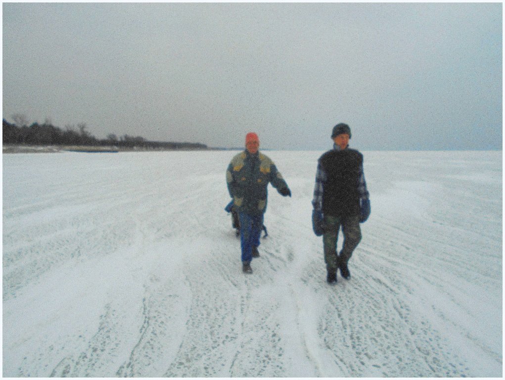 В походе, пешком, по льду, море Азовское, февраль ... 009