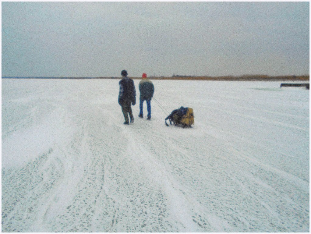В походе, пешком, по льду, море Азовское, февраль ... 010
