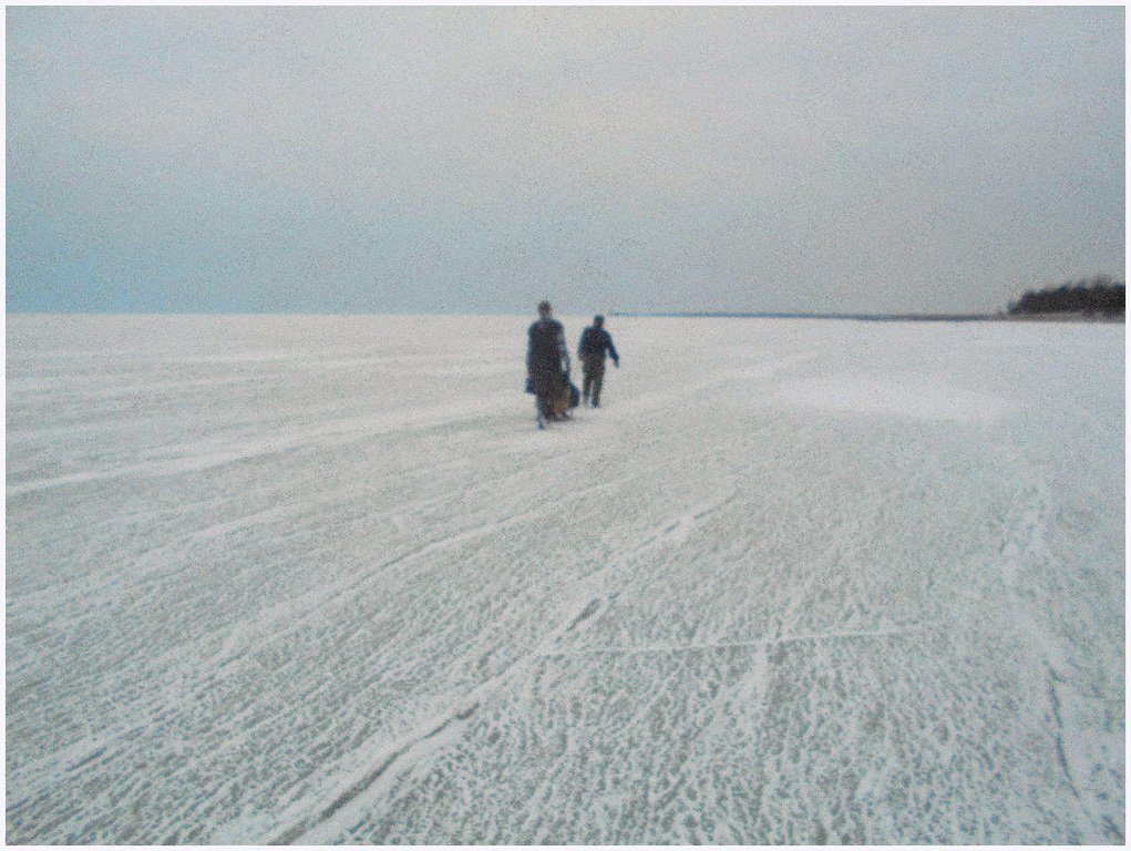 В походе, пешком, по льду, море Азовское, февраль ... 008