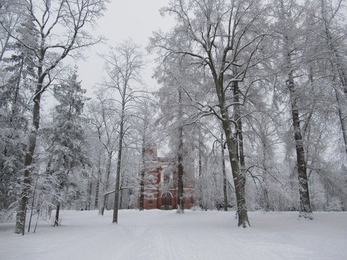 Замок в снежной сказке