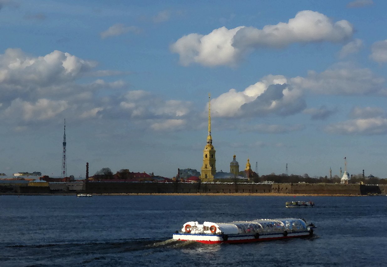 Прогулки на теплоходе у Петропавловской крепости