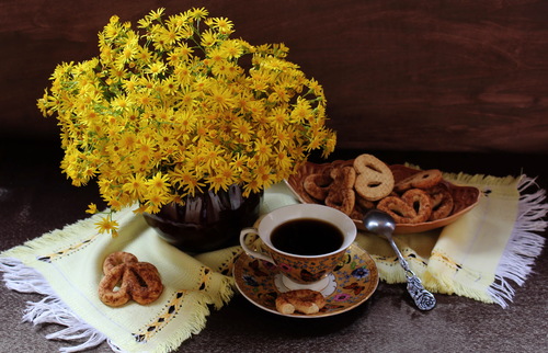 чай с крендельками