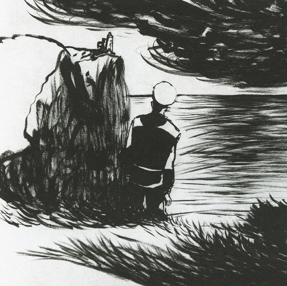 Lorenzo Mattotti (род. 1954г). Фрагменты комикса «Огни» и эскизы к нему 