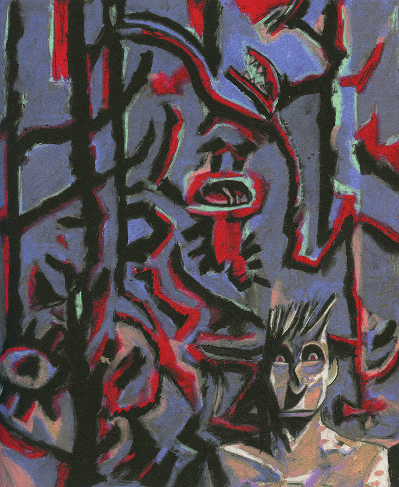 Lorenzo Mattotti (род. 1954г). Фрагменты комикса «Огни» и эскизы к нему 