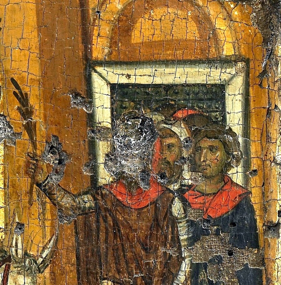 Ватопед фреска Воскресение. Ватопед праздник. Фреска в Иерусалиме 12 век. Ватопед Пасха.