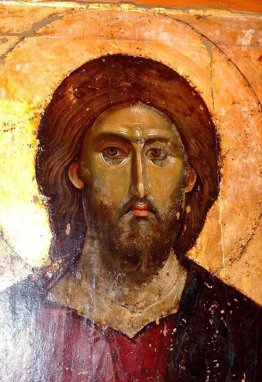 Христос Пантократор. Икона. Византия, третья четверть XIII века. Сербский монастырь Хиландар на Святой Горе Афон. Фрагмент. Христос Пантократор. Икона. Византия, третья четверть XIII века. Сербский монастырь Хиландар на Святой Горе Афон. Фрагмент.