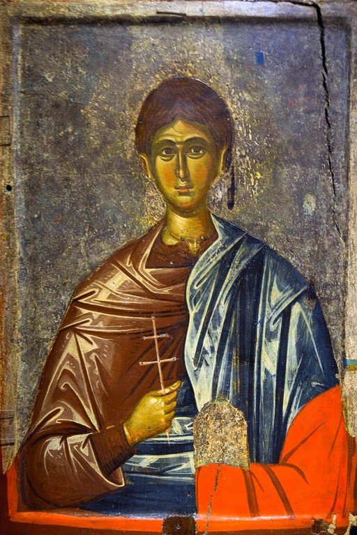 Святой Первомученик Архидиакон Стефан. Икона. Византия, вторая половина XIV века. Византийский музей в Кастории, Греция. Святой Первомученик Архидиакон Стефан. Икона. Византия, вторая половина XIV века. Византийский музей в Кастории, Греция.