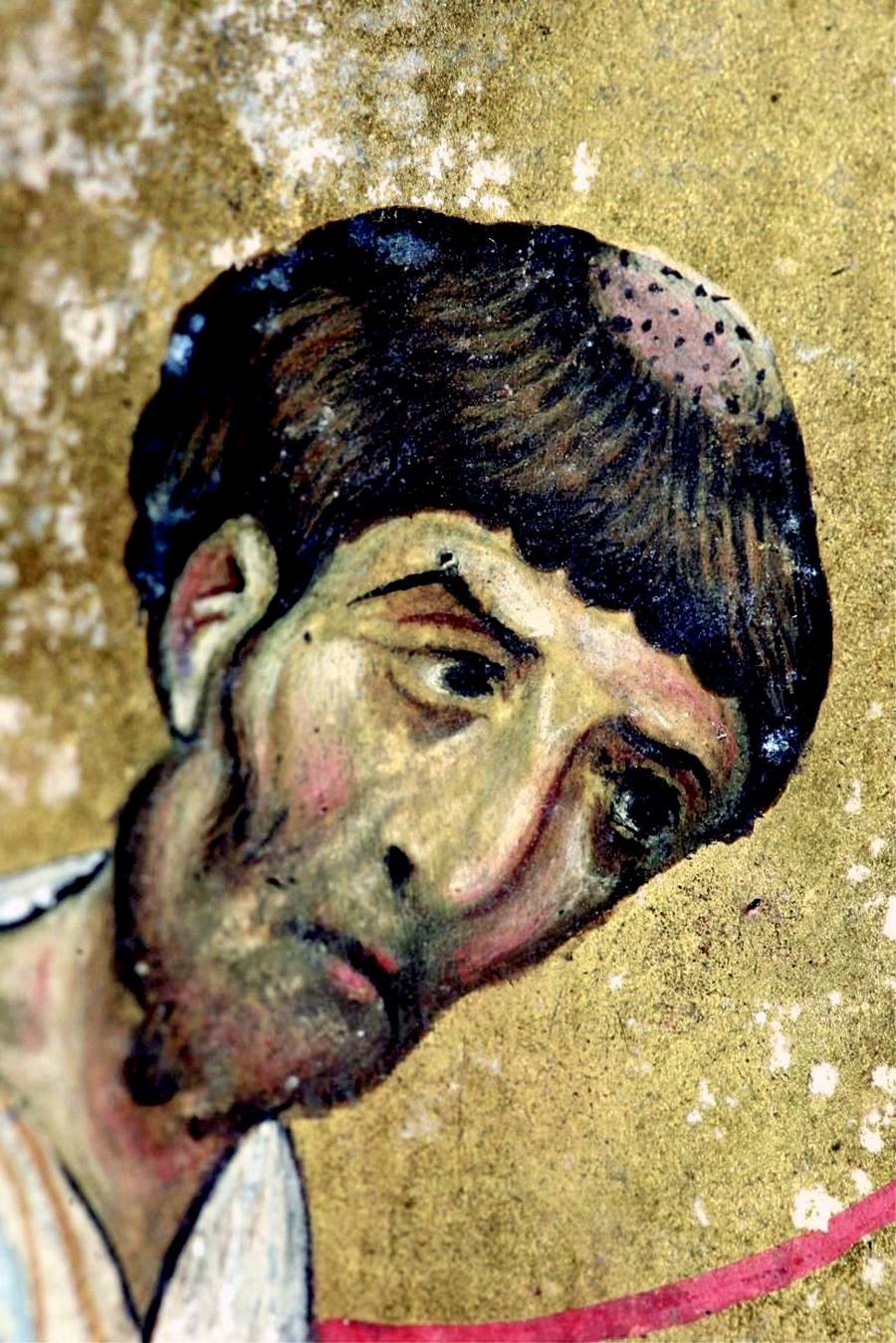 Святой Апостол и Евангелист Лука. Фрагмент византийской миниатюры.