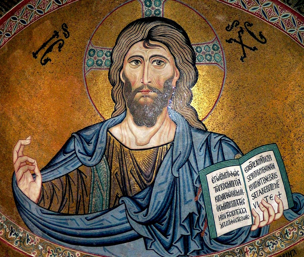 Христос Пантократор. Византийская мозаика собора в Чефалу, Сицилия. 1148 - 1151 годы.