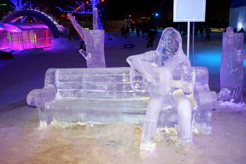 Ледяная скульптура Егора Летова.