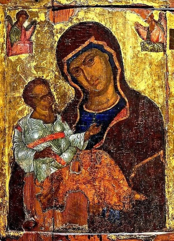Пресвятая Богородица с Младенцем. Кипрская икона. Пресвятая Богородица с Младенцем. Кипрская икона.