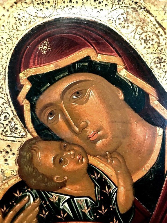 Богоматерь Гликофилуса. Икона. Крит, XV век. Лики. Богоматерь Гликофилуса. Икона. Крит, XV век. Лики.