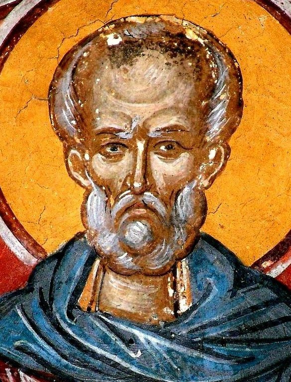 Святой Преподобный Сампсон Странноприимец. Фреска монастыря Святого Николая Анапавсаса в Метеорах, Греция. 1527 год. Иконописец Феофан Критский. Святой Преподобный Сампсон Странноприимец. Фреска монастыря Святого Николая Анапавсаса в Метеорах, Греция. 1527 год. Иконописец Феофан Критский.