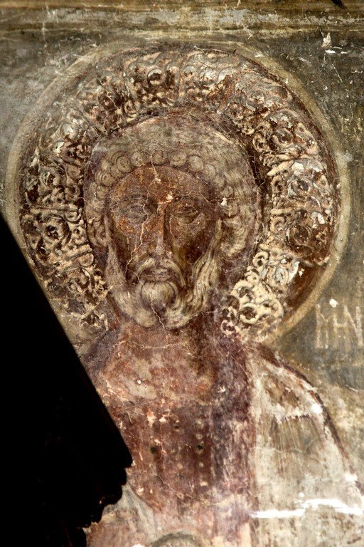 Святой Великомученик Мина. Фреска церкви Святого Василия на Агоре в Арте, Греция. Святой Великомученик Мина. Фреска церкви Святого Василия на Агоре в Арте, Греция.