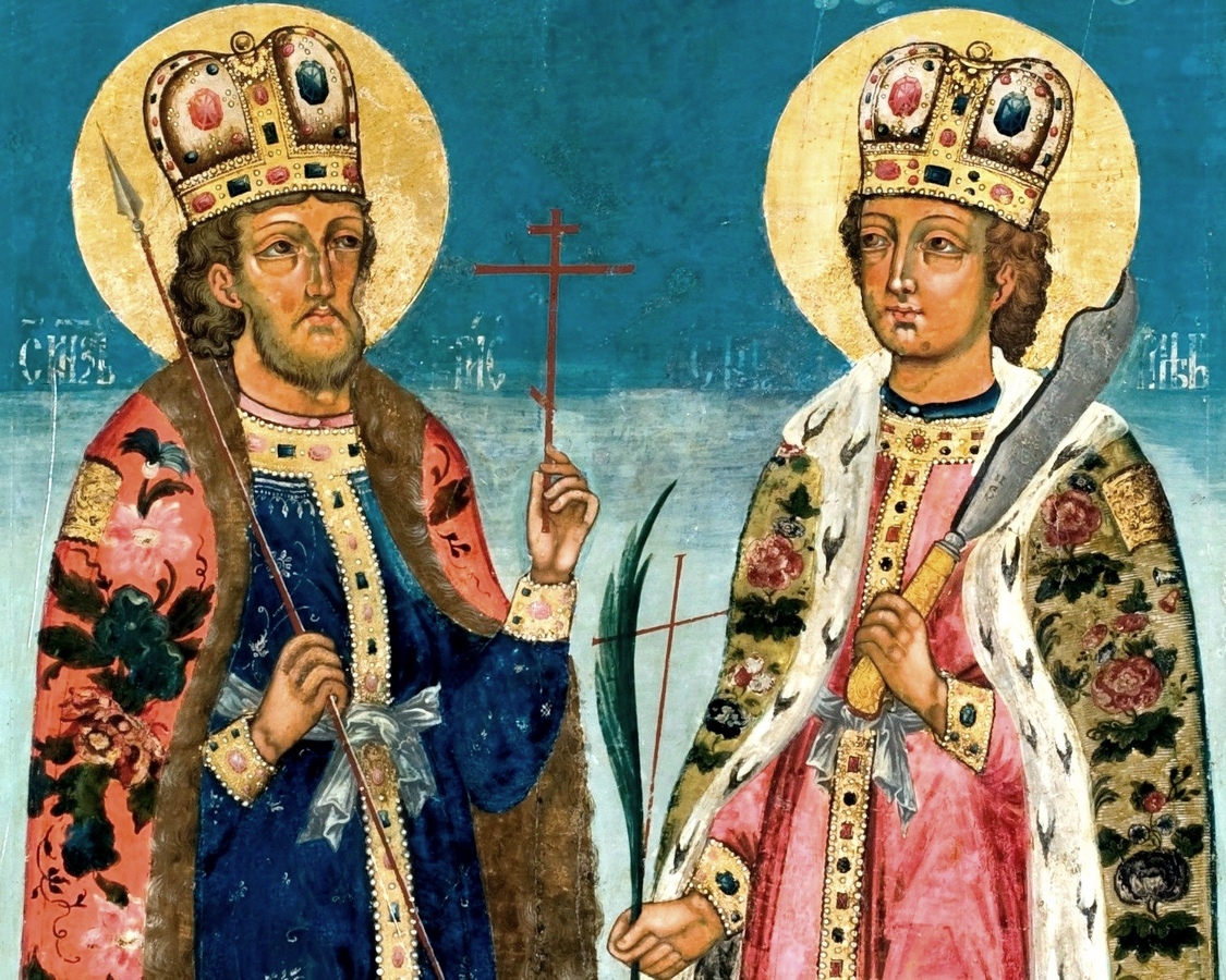 Укажите первых святых. Икона благоверных князей Бориса и Глеба.