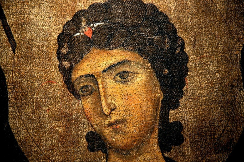 Архангел Гавриил. Грузинская икона конца XII - начала XIII веков. Музей истории и этнографии Сванетии, Местия. Архангел Гавриил. Грузинская икона конца XII - начала XIII веков. Музей истории и этнографии Сванетии, Местия.