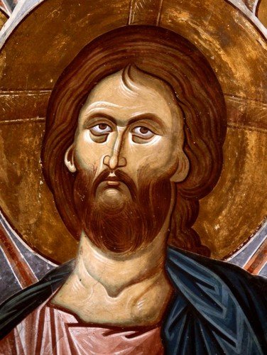 Христос во славе. Фреска церкви Святого Георгия в монастыре Убиси, Грузия. Середина - вторая половина XIV века.