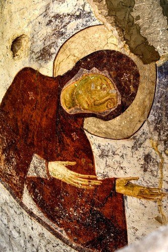 Фрески пещерного монастыря Вардзиа, Грузия. XII век.