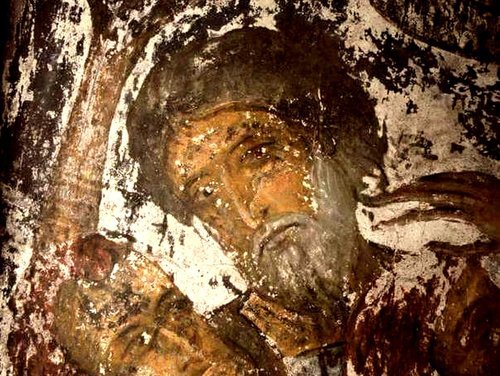 Лики Святых. Фрески пещерного монастыря Вардзиа (Вардзия), Грузия. До 1185 года.