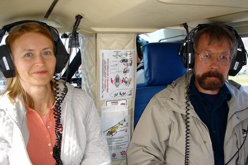 В кабине вертолёта над Гранд-каньоном