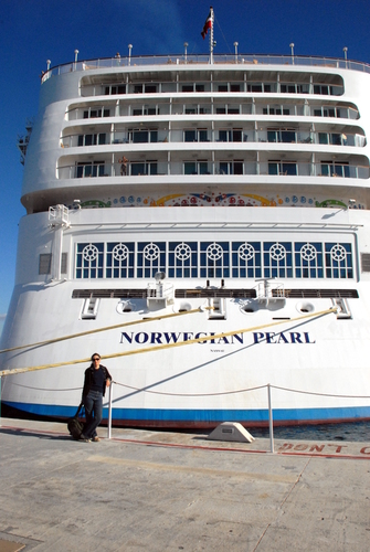 Так выглядит корма круизного пайнера...