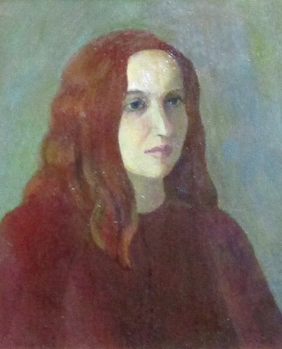 Александра Дмитриевна Вольвич. Девушка с рыжими волосами. 1981 год.