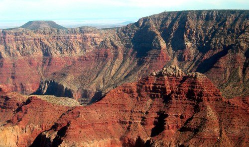 Сложный рельеф Гранд-каньона