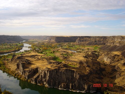Гольфовые поля у реки Снейк в штате Айдахо