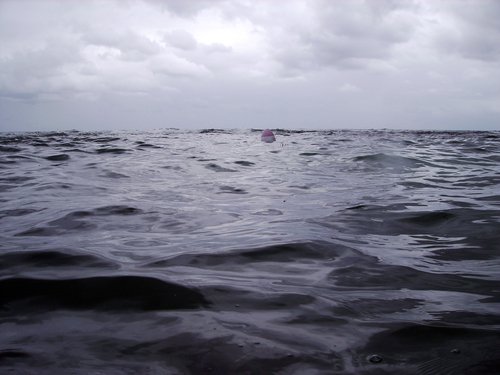 Одинокий буёк в Карибском море