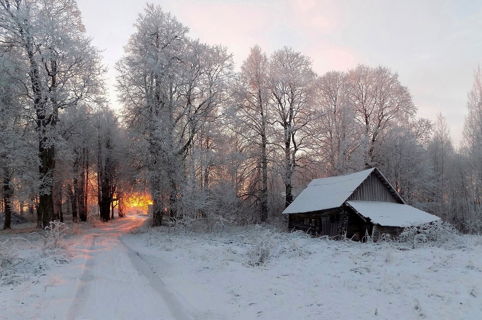 Зима деревня Хутор