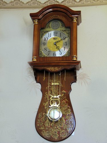 часы с хохломской росписью