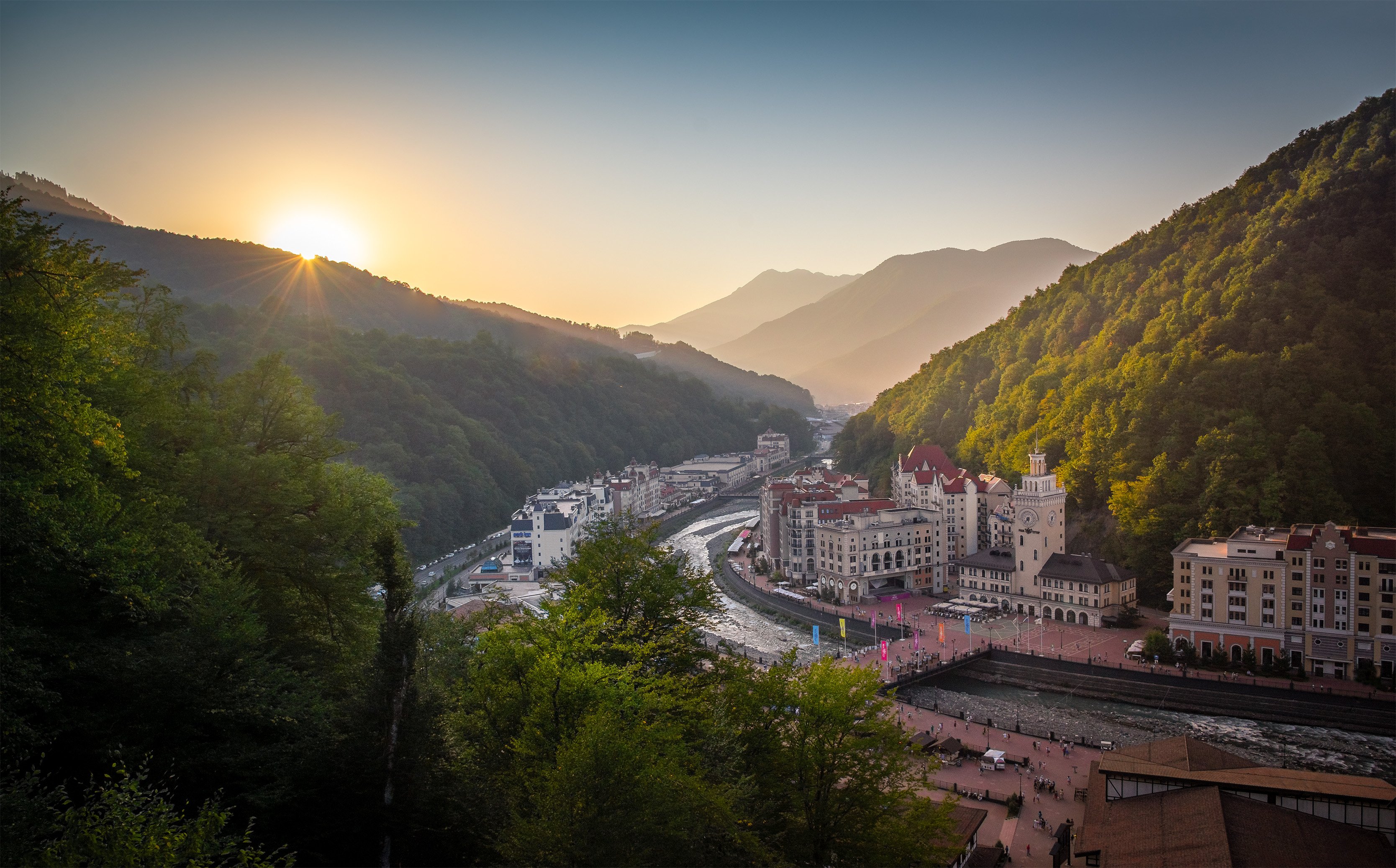 Панорама горы роза Хутор