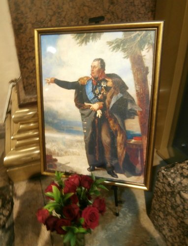 Портрет М.И. Кутузова на месте его захоронения
