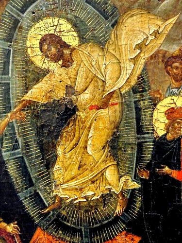 Сошествие во ад. Византийская икона начала XIV века. Галерея икон в Охриде, Македония.