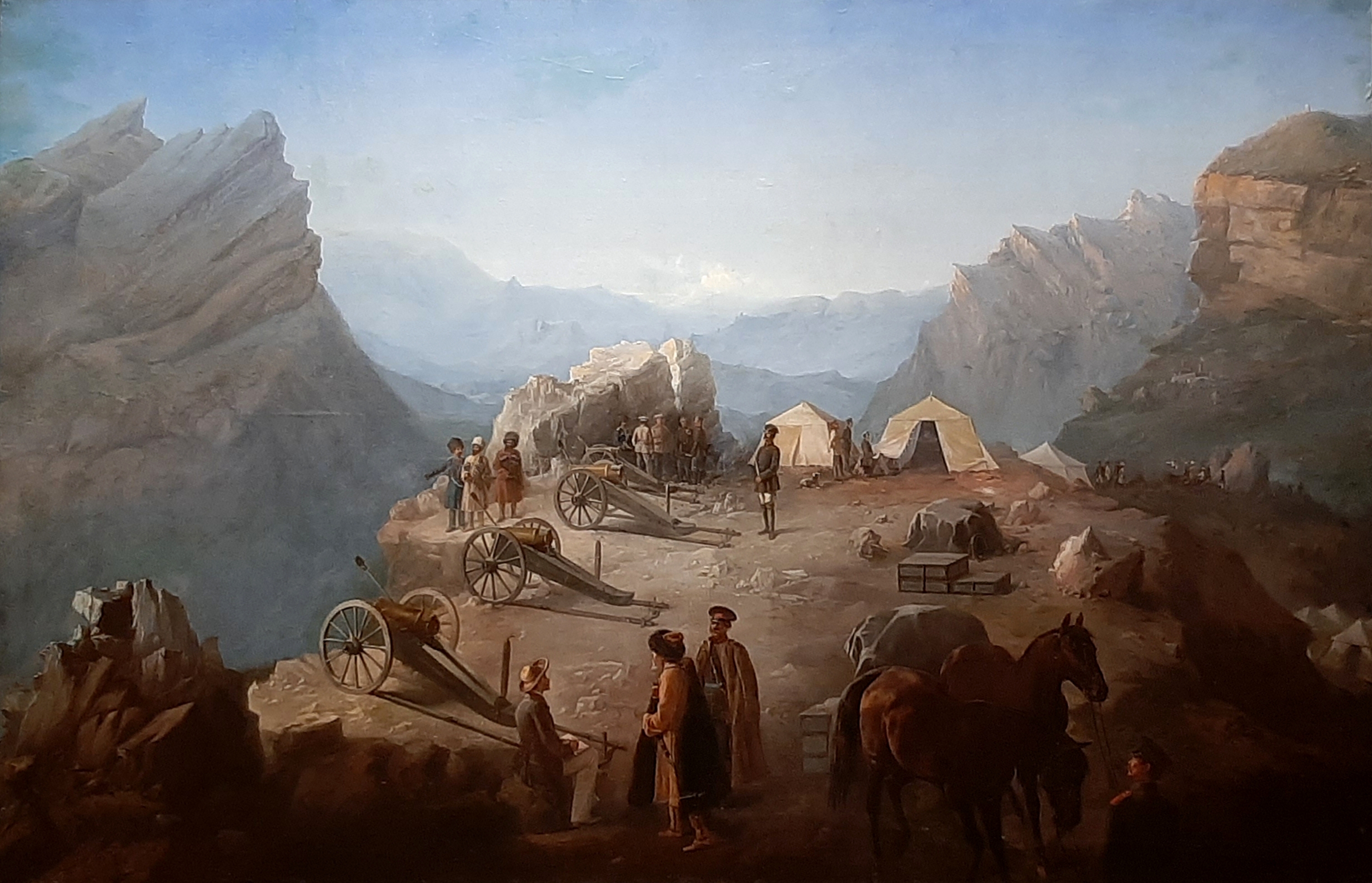 Северный кавказ 19 век. "Штурм аула Гимры". Ф.Рубо.