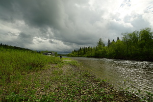 На рыбалке...