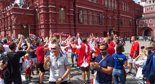 Радостные лица на Красной площади. 19.06.2018.