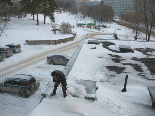 Очистка крыши