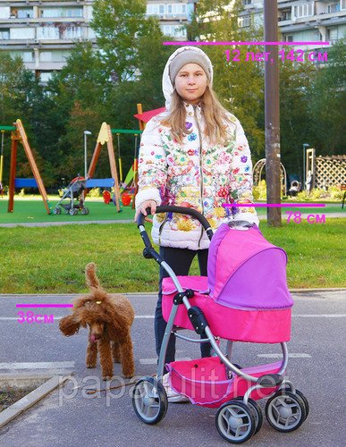 Высота кукольной коляски Melobo 9662 и Buggy Boom 9000 Высота кукольной коляски Melobo 9662 и Buggy Boom 9000