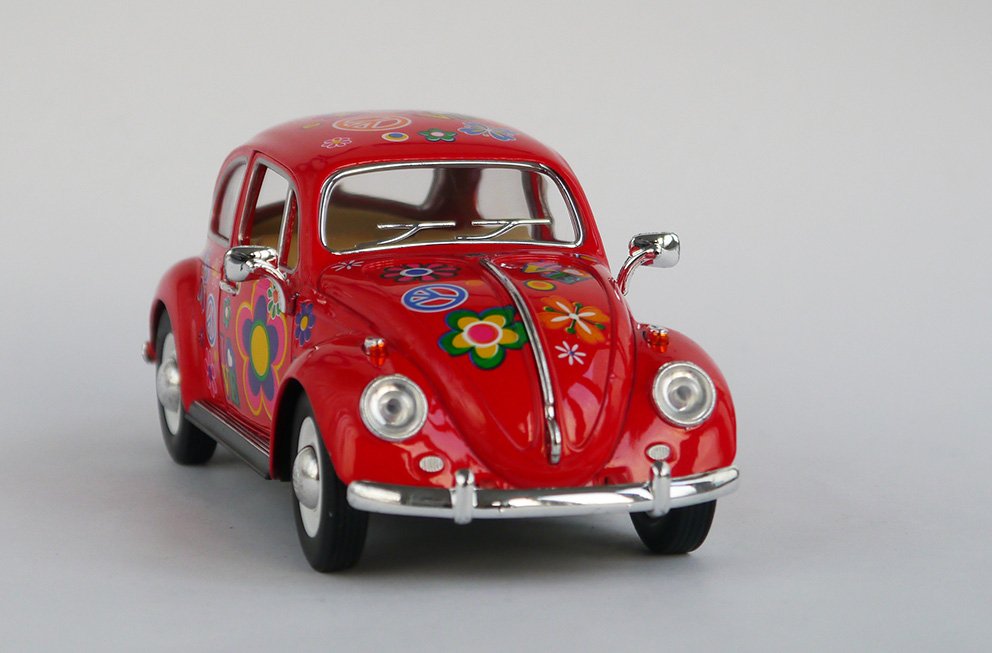 kinsmart volkswagen new beetle 1967 красный