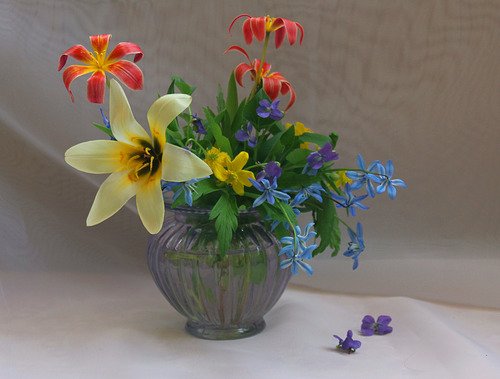 букетик с весенними цветочками