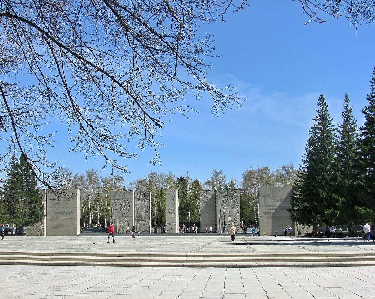 Монумент славы новосибирск рисунок