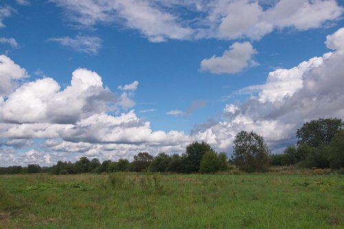 Летний пейзаж с облаками