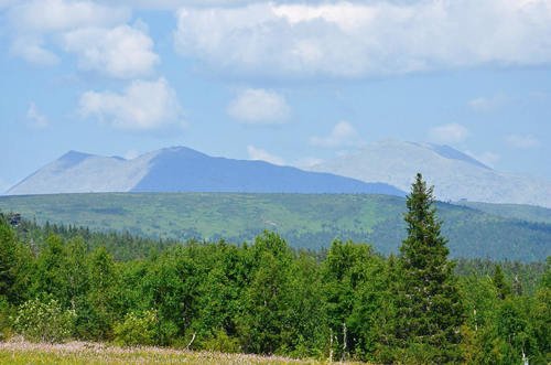 Горный хребет Тулымский камень