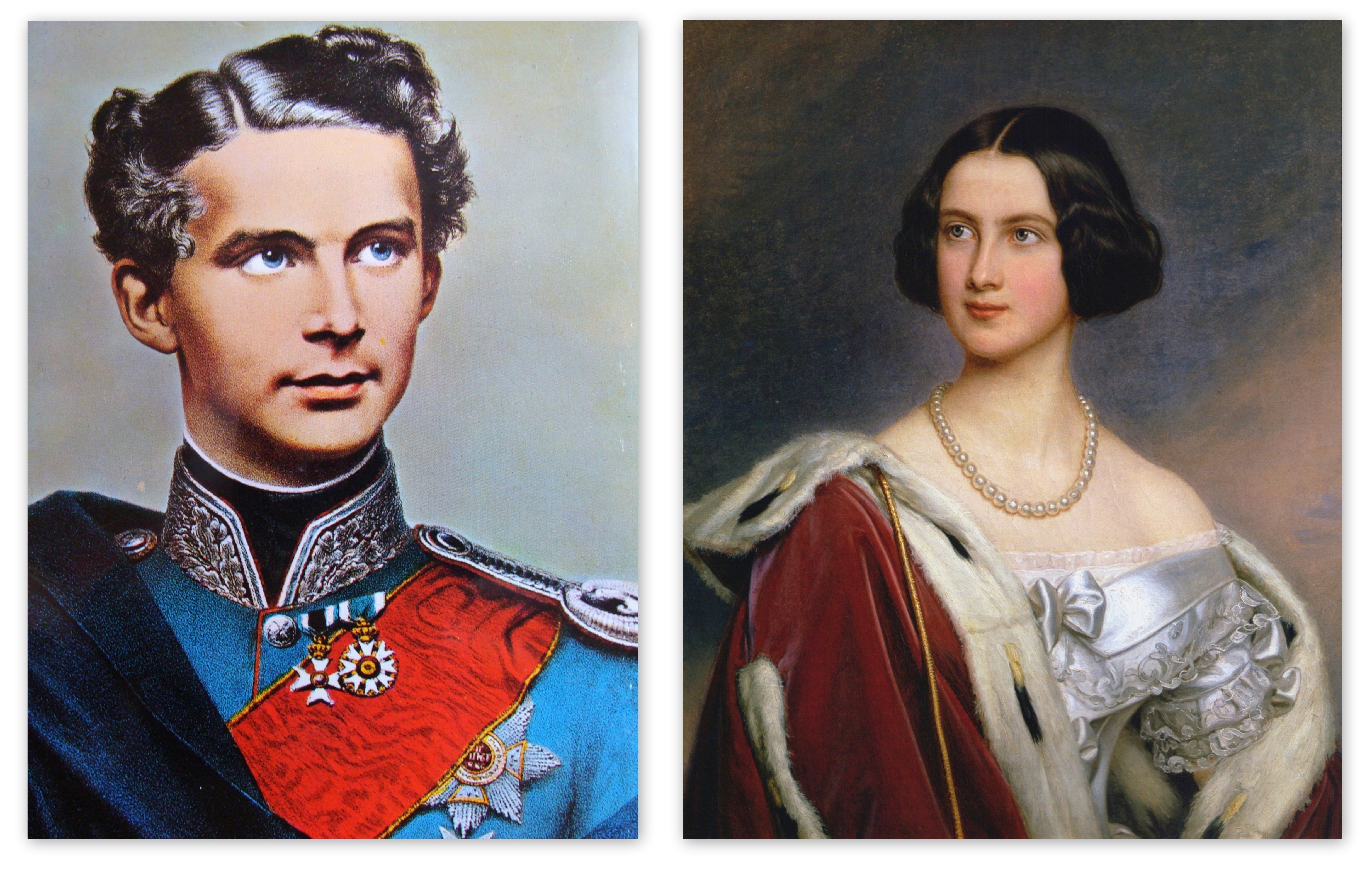 На картинке: Людвиг - II Баварский и Мария Фридерика Прусская - мать Людвиг...